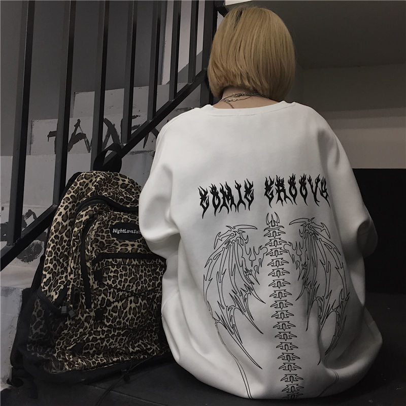 xakxx Men's Hoodies Hip Hop Skeleton Print Long Sleeve Oversized Sweatshirts Tops Y2k Gothic Grunge Zip Up Hoodie Jacket Streetwear