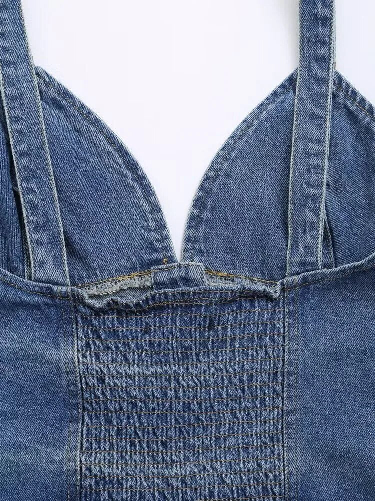 xakxx xakxx - new casual hundred with Ruili thin halter tight sexy heart-shaped collar straps button decorated undershirt denim tops