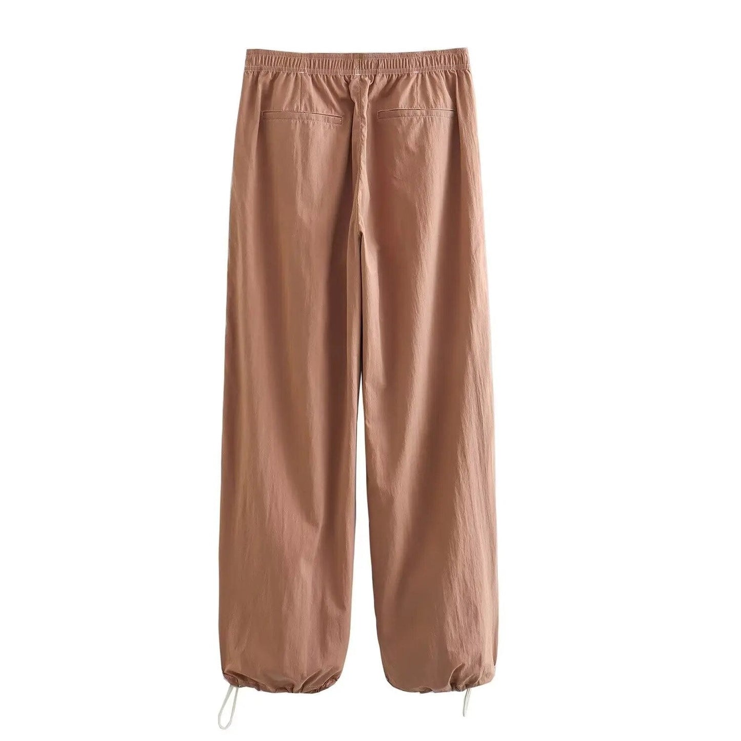 xakxx xakxx- Autumn new women's casual retro all-match fashion elastic pleated mid-waist nylon blend umbrella pants