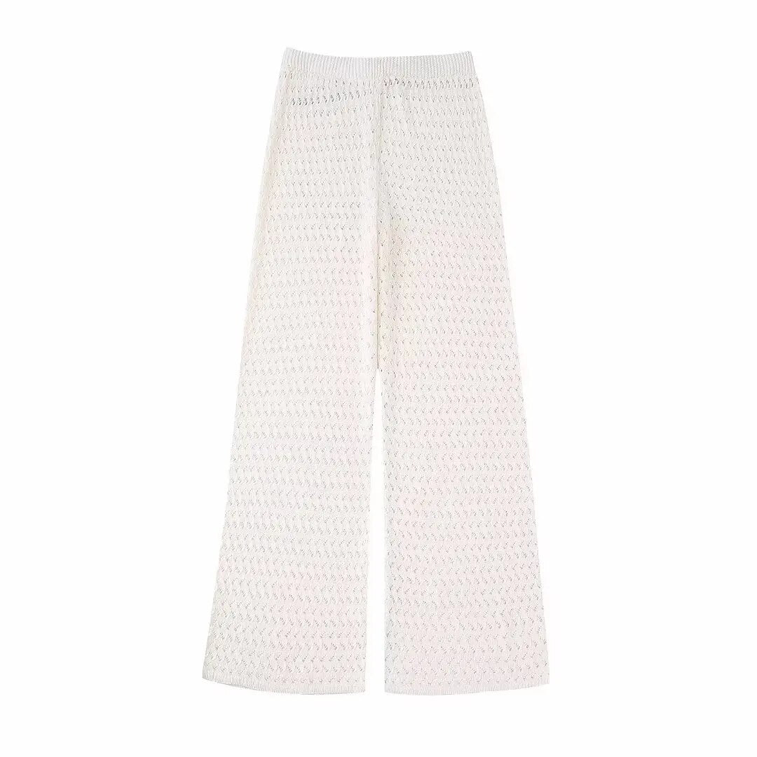 xakxx xakxx - New women's clothing Temperament Fashion Casual Sexy Slim Ruili Sweet Jacquard Mesh Pants Knit Tops