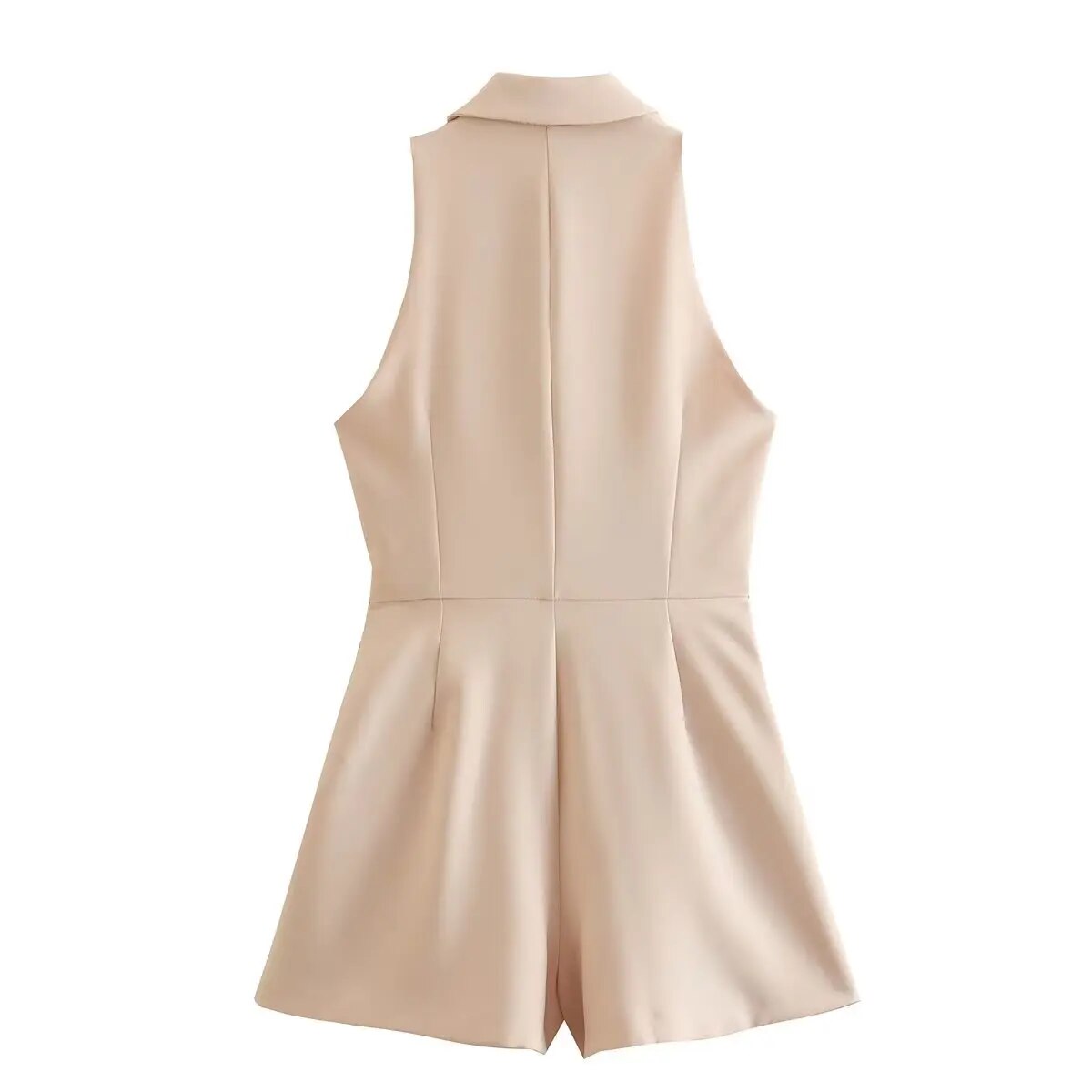 xakxx xakxx - New Women's Style Fashion Casual Dark Zipper Closure with Gold Buckle Decoration Double breasted Suit Style Jumpsuit