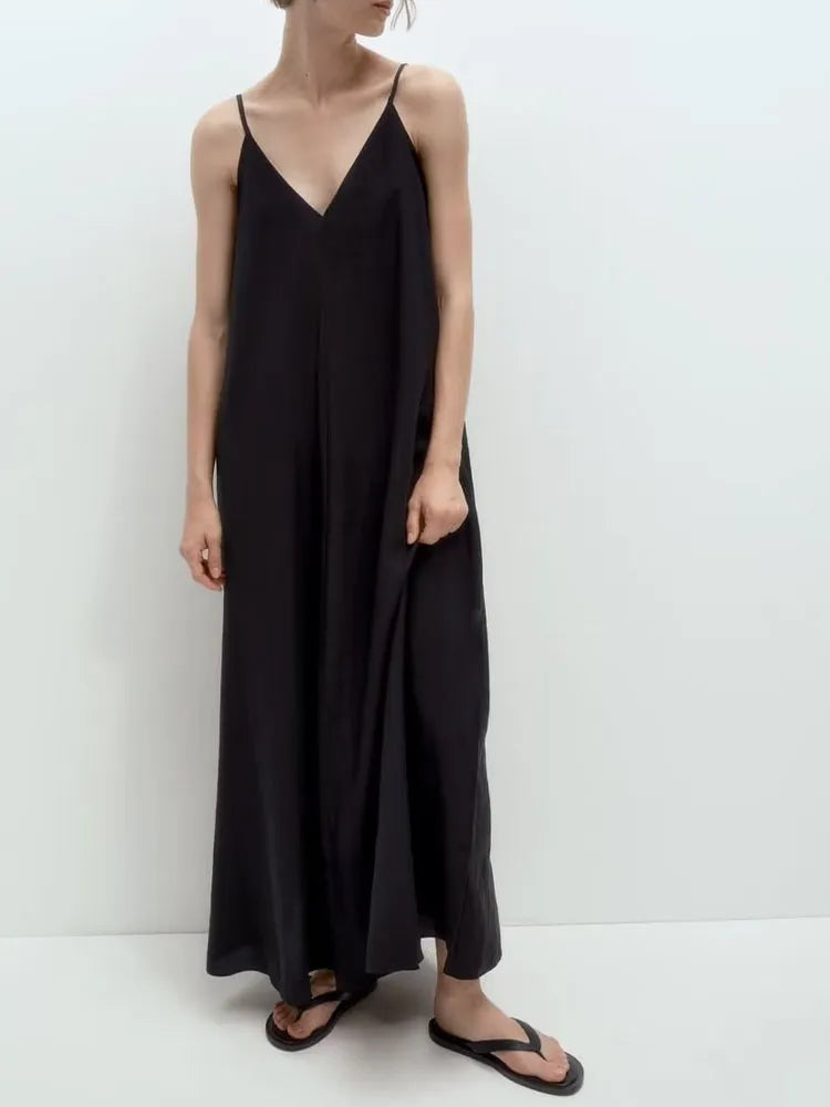 xakxx- Summer new women's clothing, temperament, fashion, casual, elegant and versatile, loose midi dress