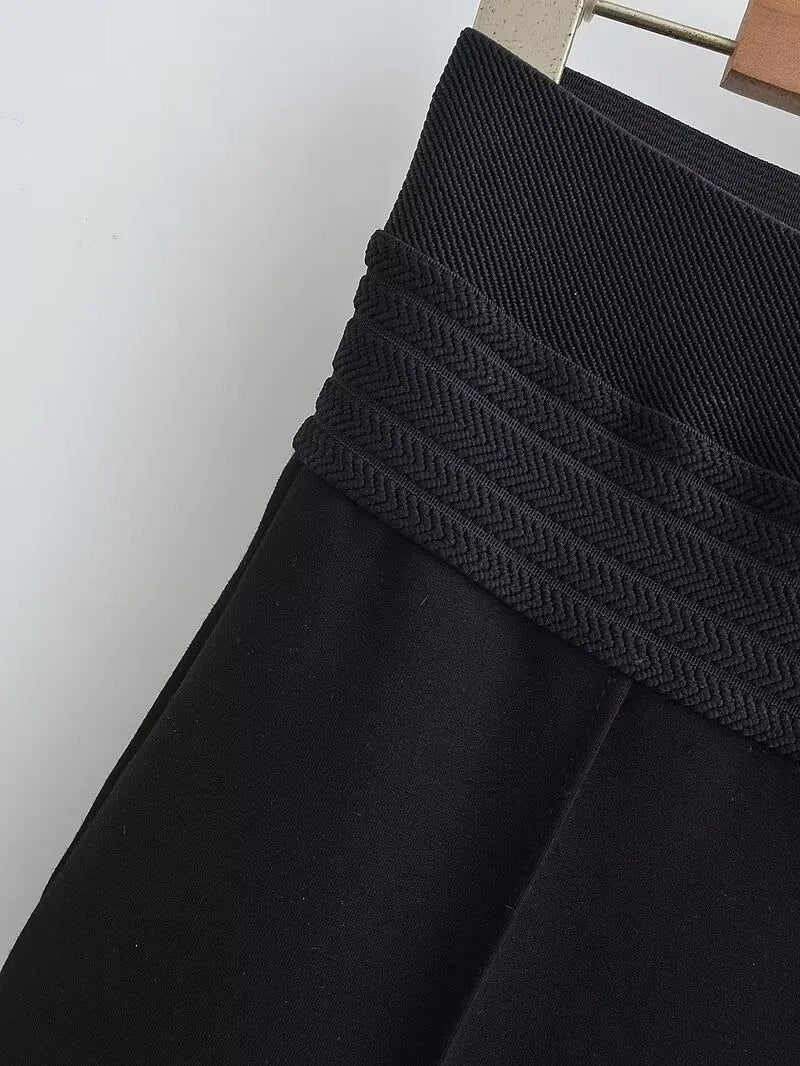 xakxx xakxx- New Women's Style Fashion Versatile High Waist Tight Slim Wide Waist Casual Bottom Pants
