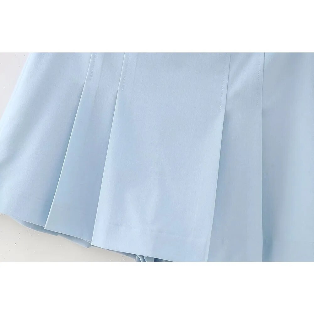 xakxx xakxx - New women's wide pleated pants skirt wide version suit coat lapel long sleeve loose straight sleeve suit coat