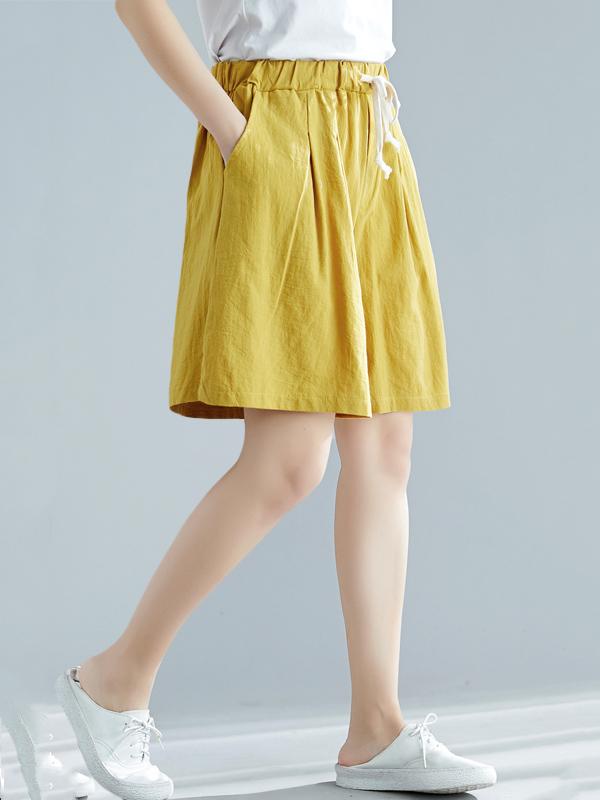 xakxx Loose Solid Wide Leg Pants