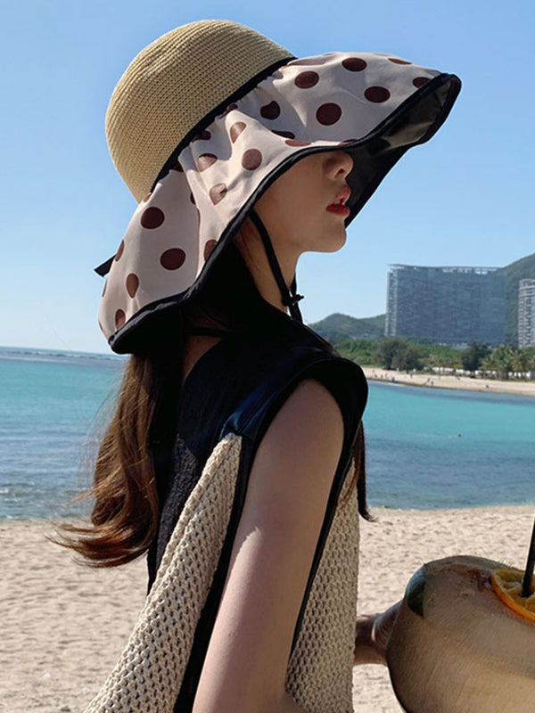 xakxx Original Sun Protection Polka-Dot Fisherman Hat