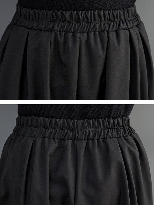xakxx Loose Wide Leg Solid Color Casual Pants Bottoms