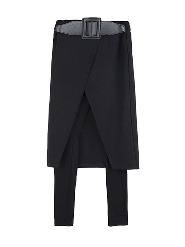 xakxx False Two Solid Split-Joint Culotte