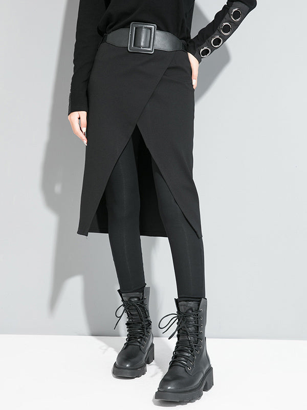 xakxx False Two Solid Split-Joint Culotte