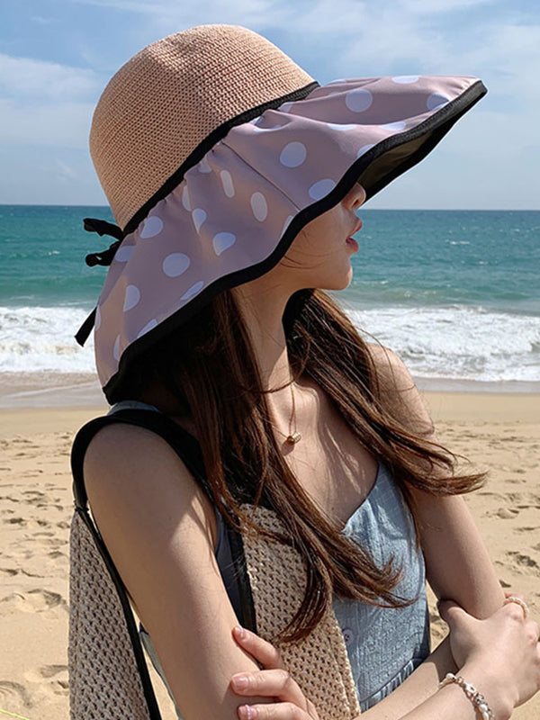 xakxx Original Sun Protection Polka-Dot Fisherman Hat