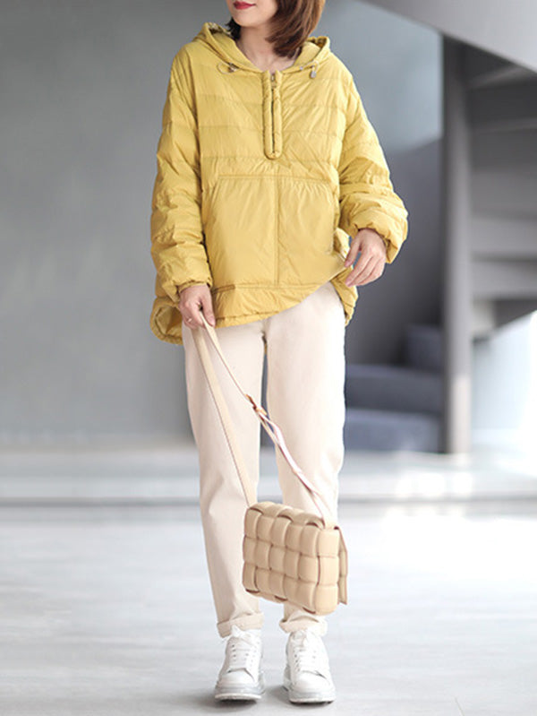 xakxx Original Solid Hooded Duck Down Coat