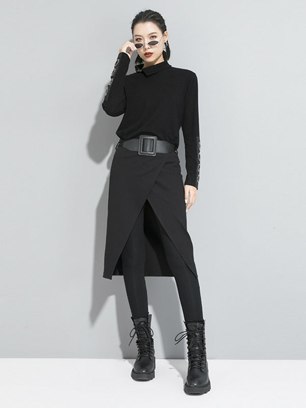 xakxx False Two Solid Split-Joint Culotte