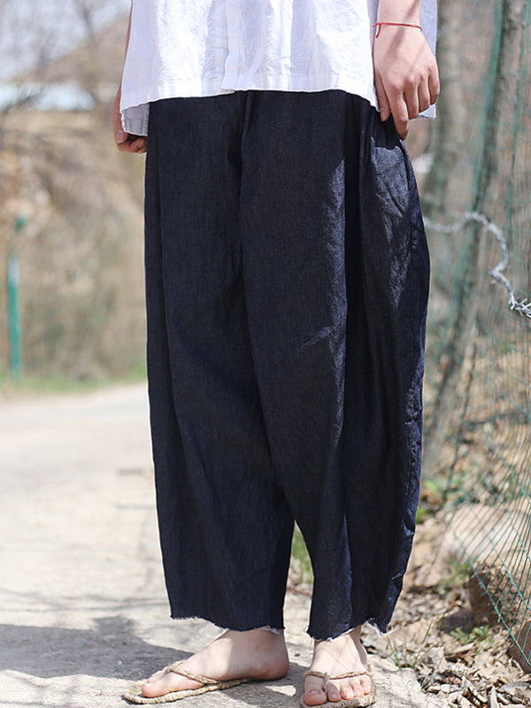 xakxx Vintage Loose Denim Color Wide Leg Jean Pants