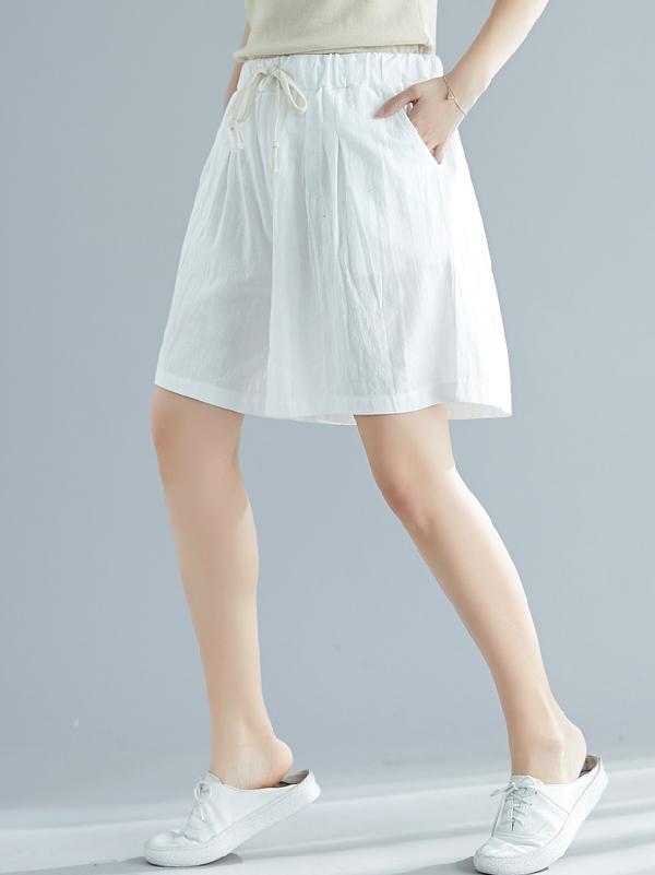 xakxx Loose Solid Wide Leg Pants