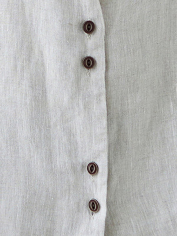 xakxx Simple Loose V-Neck Solid Color Vest