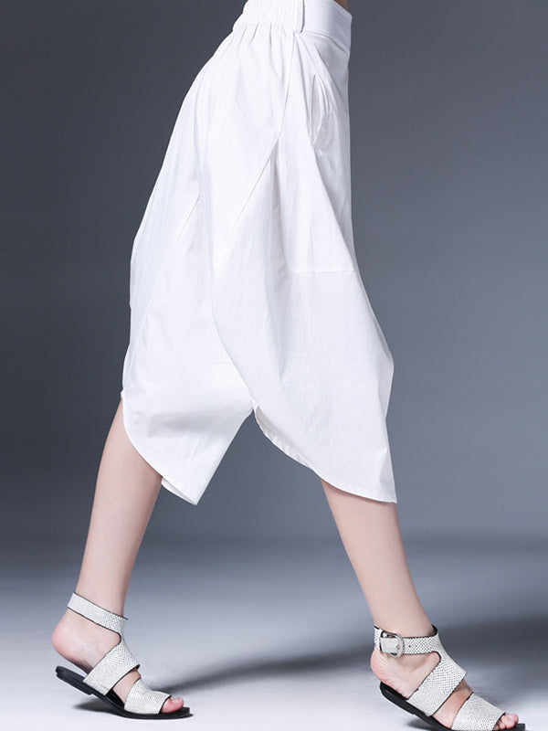 xakxx Original Simple Casual Loose White Harem Pants
