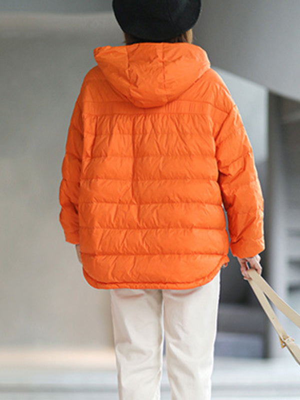 xakxx Original Solid Hooded Duck Down Coat