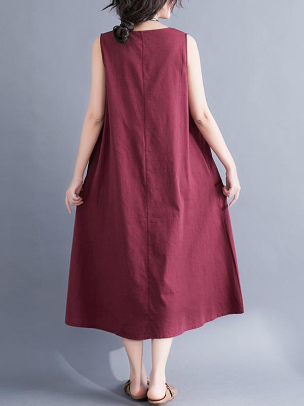 xakxx Casual Sleeveless A-line Long dress