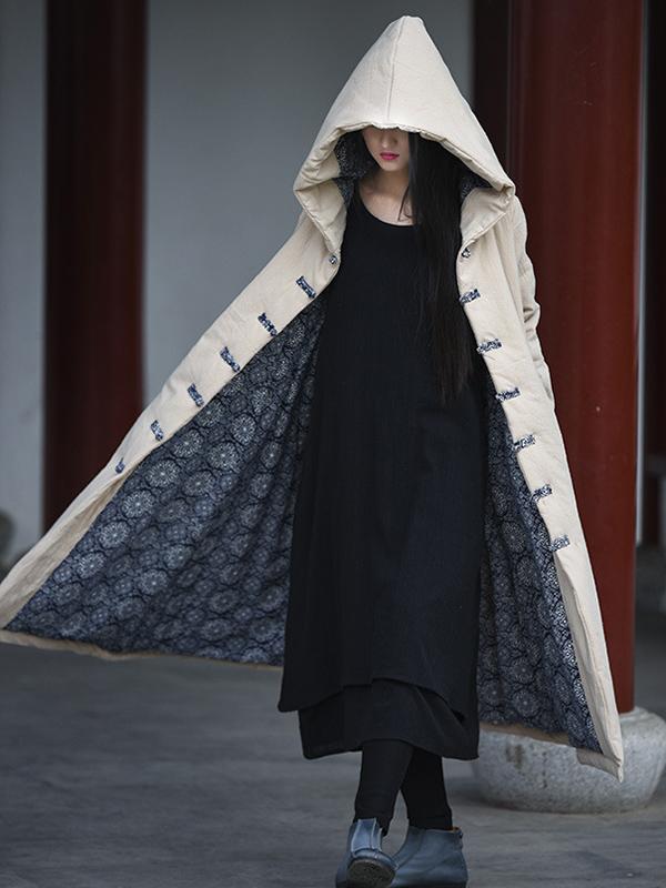 xakxx Original Vintage Ramie Cape Cotton-padded Clothes