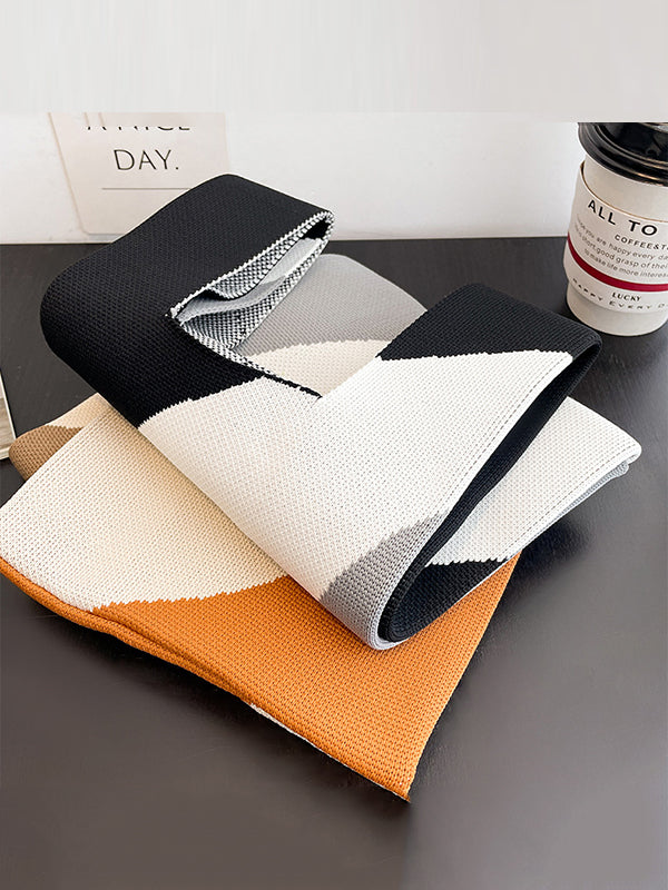 xakxx Contrast Color Woven Bags Handbags