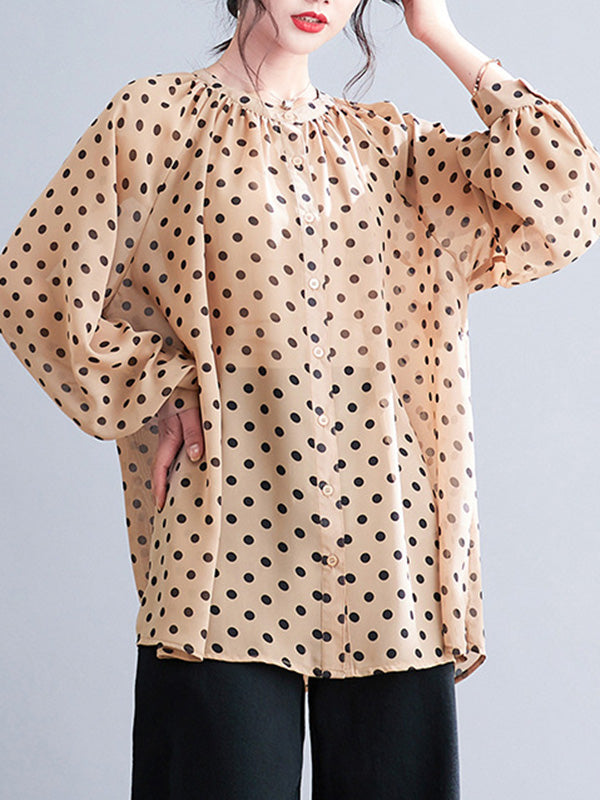 xakxx Original Casual Polka-Dot Blouse