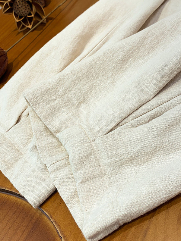 xakxx Bloomers Solid Color Casual Pants Bottoms Trousers