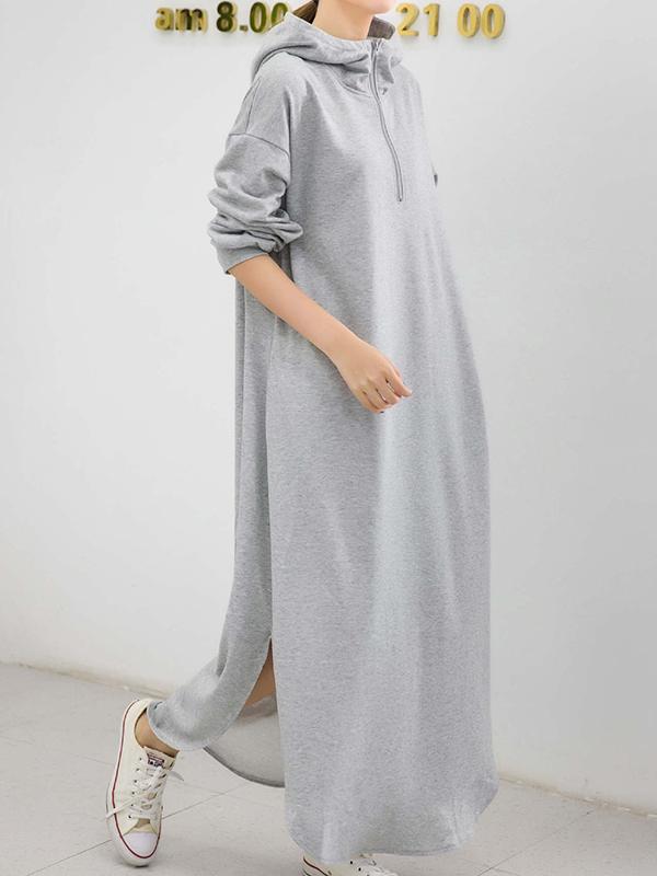 xakxx Simple Loose 2 Colors Long Dress