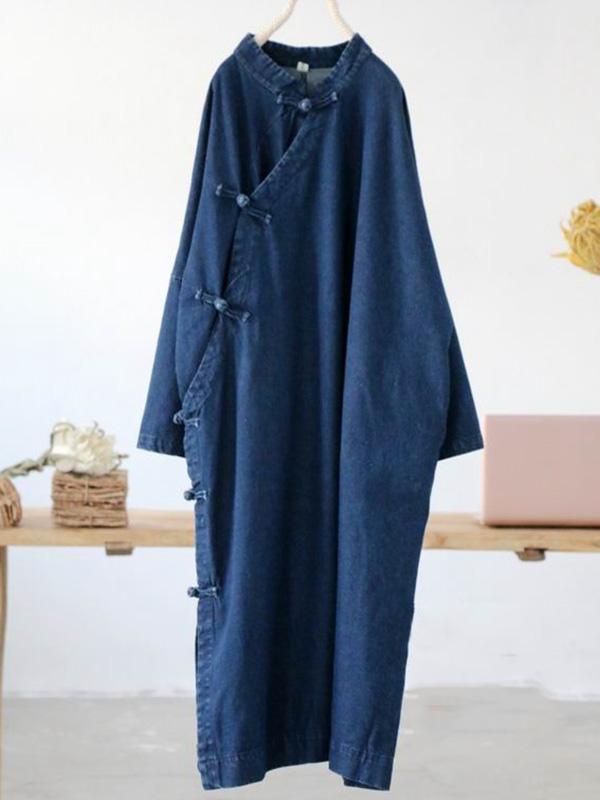 xakxx National Style Button Long Dress