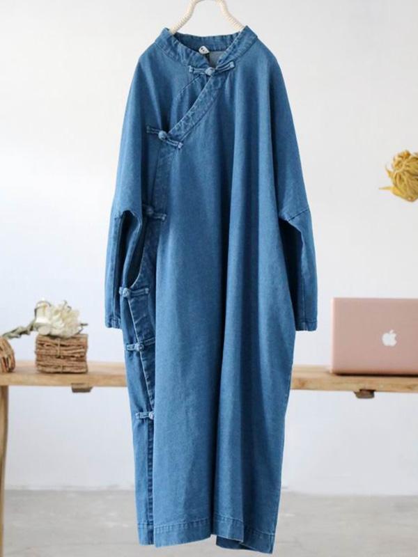 xakxx National Style Button Long Dress
