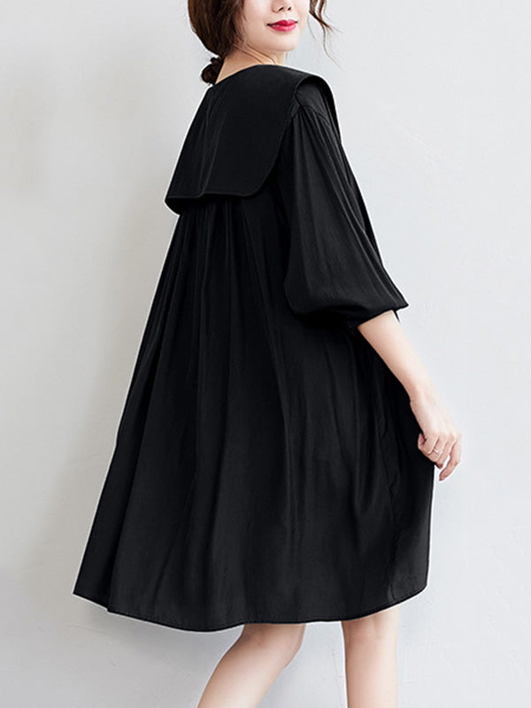 xakxx Original Printed Doll Collar Shirt Dress