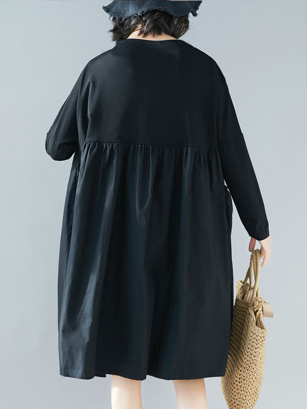 xakxx Original Split-Joint Long Sleeve Dress