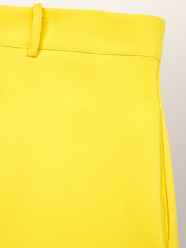 xakxx Simple High Waisted Solid Color Skirts Bottoms