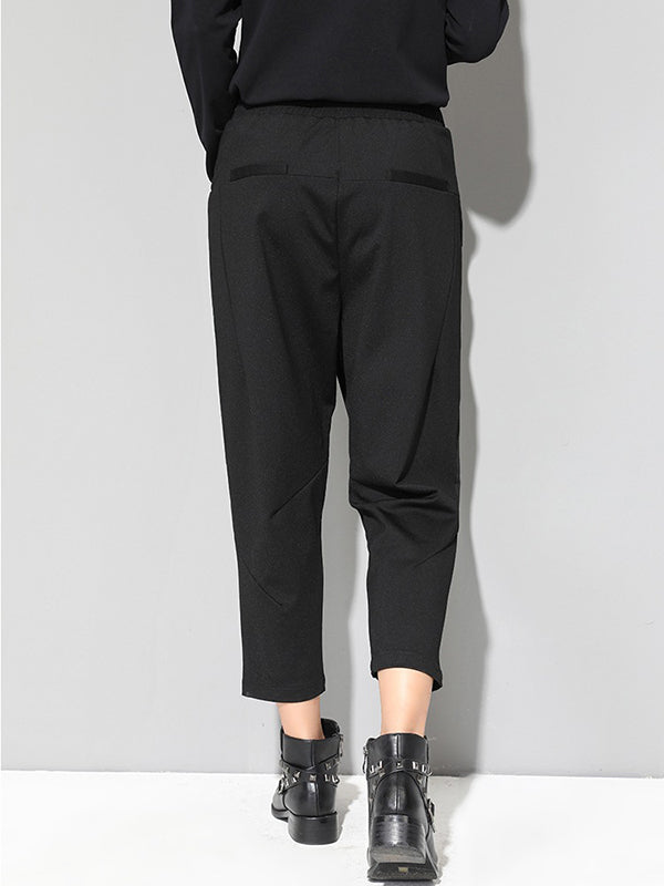 xakxx Leisure Fashion Irregularity Solid Color Harem Pants