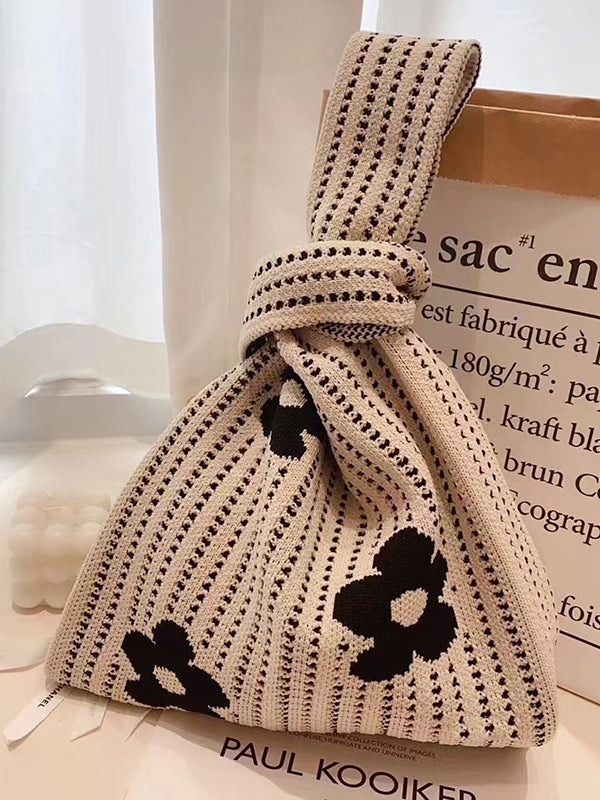 xakxx Floral Printed Hollow Bags Accessories Handbags