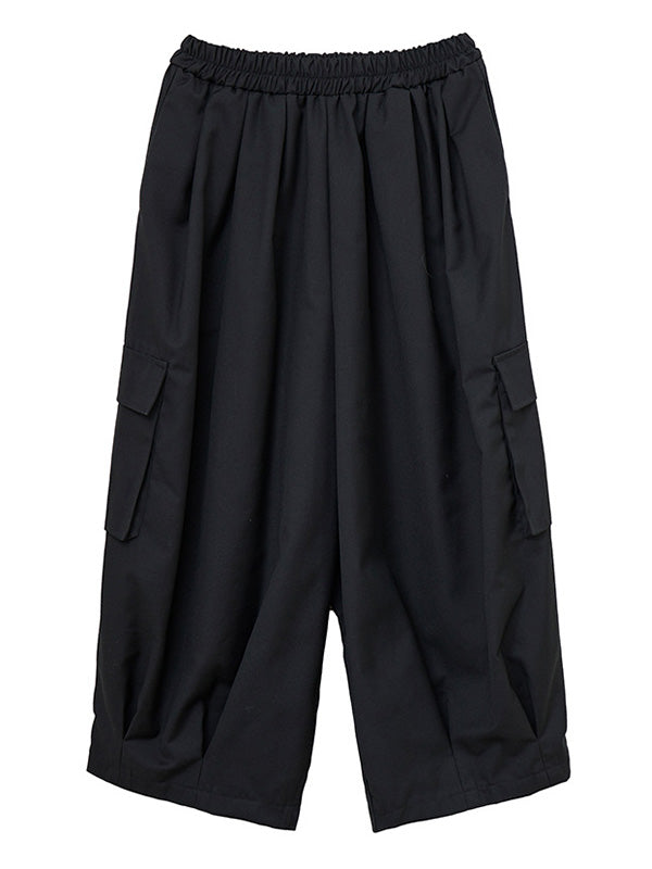 xakxx Loose Wide Leg Solid Color Casual Pants Bottoms
