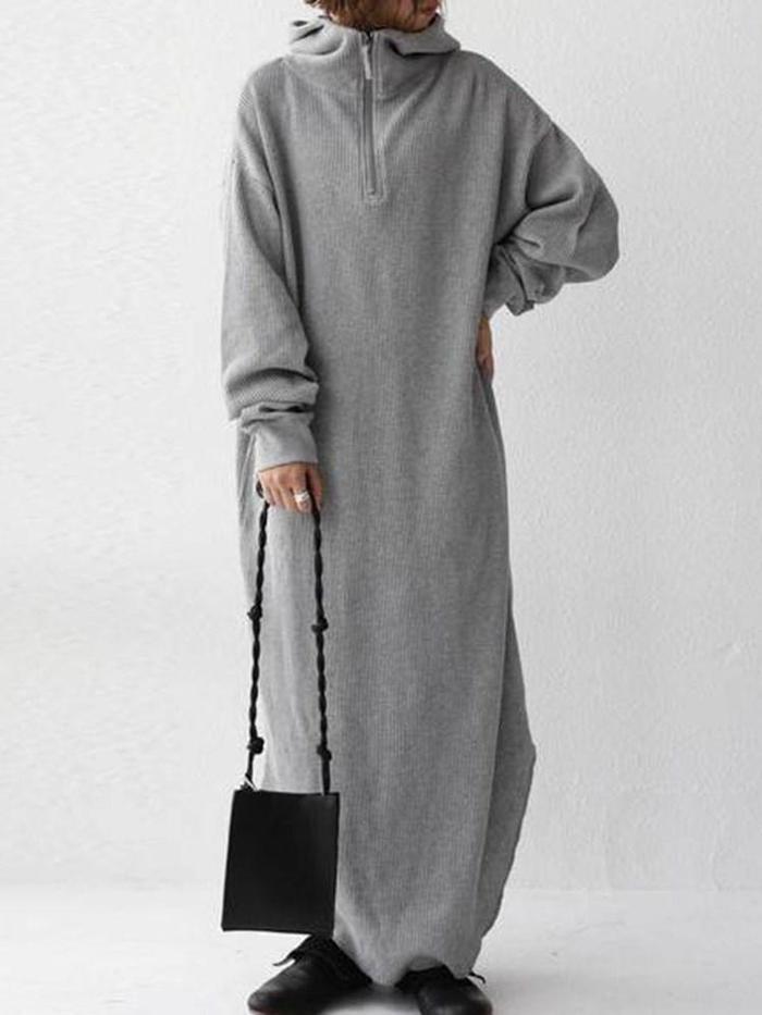 xakxx Simple Loose 2 Colors Long Dress