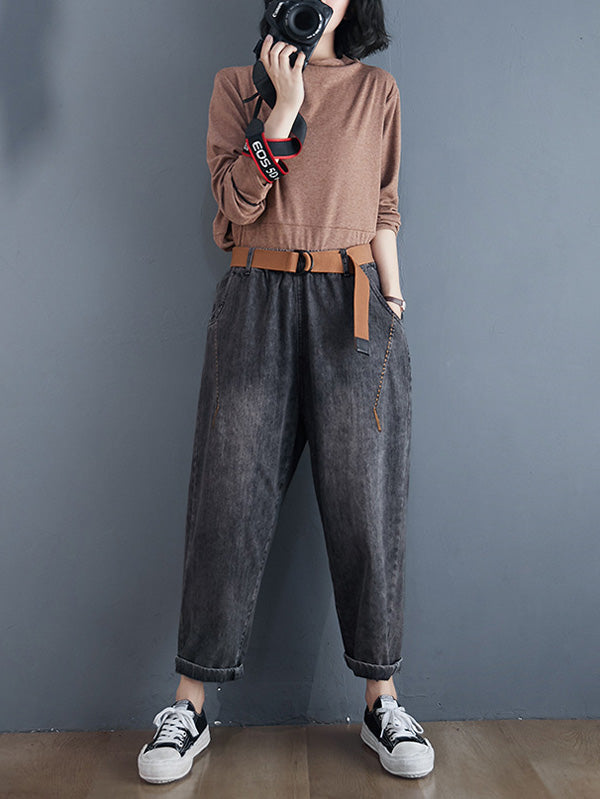 xakxx Original Solid Elasticity Jean Pants