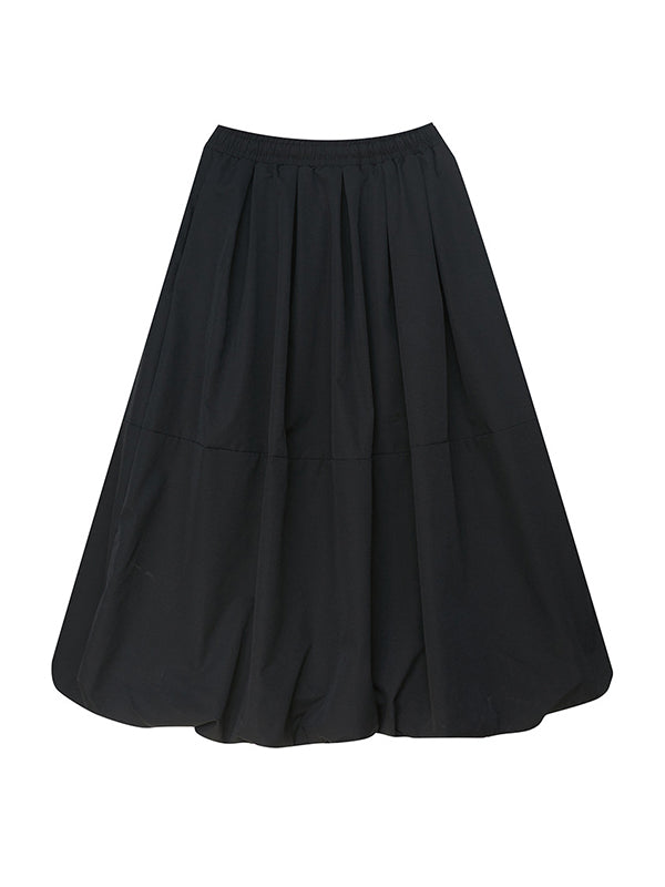 xakxx Urban Loose Drawstring High Waisted Black Bubble Skirt
