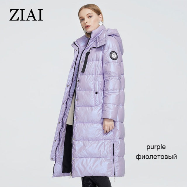 Winter Women Parka Long Warm Female Jacket Colorful Fabric Fashion Slim Women's Coat Perfect Brand Quality Hot ZR-9510
