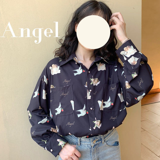 Blouse Women Chic Lone Sleeve Fall Elegant Office Lady Tops Fashion Korean Popular Simple All-match Female Clothing Shirts Ins