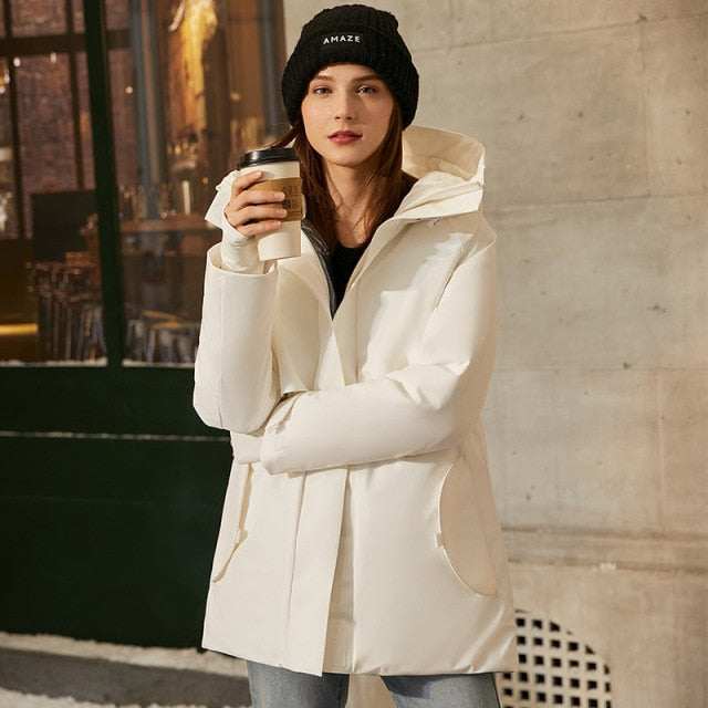 Minimalism Winter Fashion Women's Jacket High-tech heat storage 90% down jacket Causal Outdoor Sport Jacket