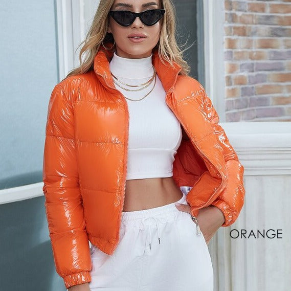 xakxx Down Jacket Female Fashion Short Parka Bright Color Style Collection High Quality Thin Zipper Women Coat ZR-DR15