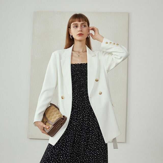 Women Blazers Senior Sense Suit Jacket Women Niche Korean Style Casual Suits Women Solid Color Irregular Blazer