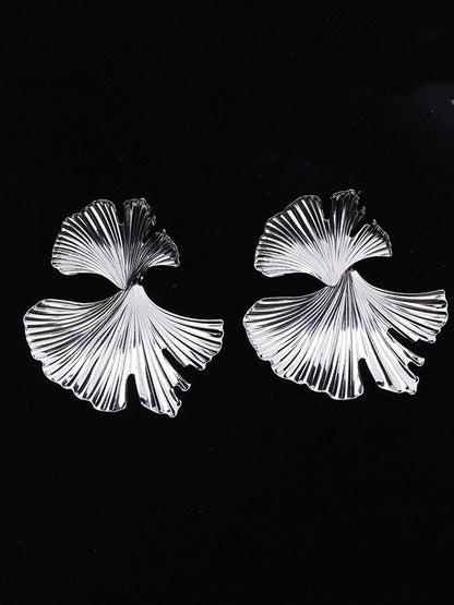 xakxx Geometric Leaves Shape Solid Color Drop Earrings