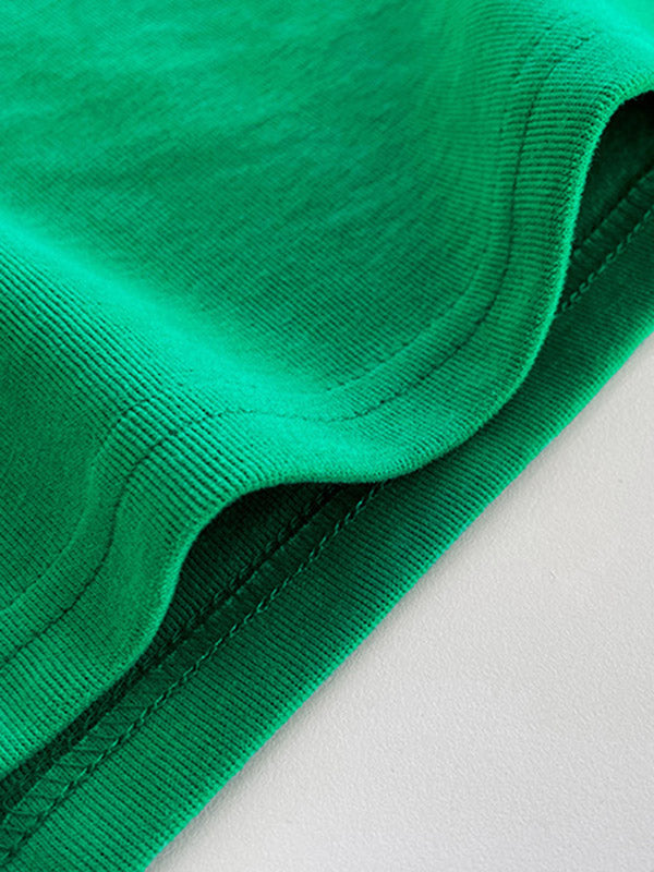 xakxx 3 Colors Loose Casual Solid Color Split-Side T-Shirt Top