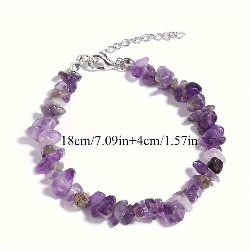 36pcs/set Handcrafted Bohemian Natural Stone Jewelry Set - Unique Irregular Design, Adjustable Bracelets and Earrings for Women, Perfect for Daily Wear, Vacations, Christmas, Halloween Gifts