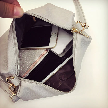 2025 Korean version bag  new tote fashion one shoulder oblique span bag women's portable silk scarf hairball women's bag mother and child bag