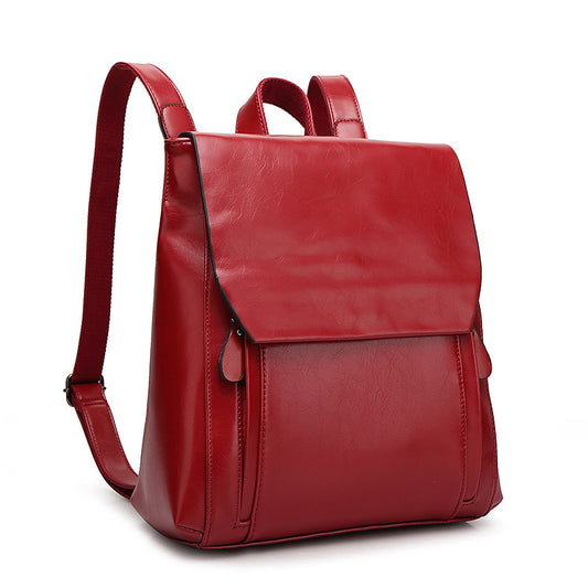 2025 Backpack Casual fashion women's summer new New student travel backpack women's PU book bag Guangzhou luggage