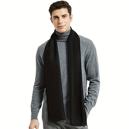 Men's 100% Cotton Knit Scarf - Casual Style Soft Warm Scarves for Winter