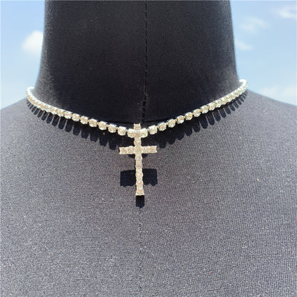 2025 0225  English letter necklace ins women's New with rhinestone pendant simple alloy neck chain necklace
